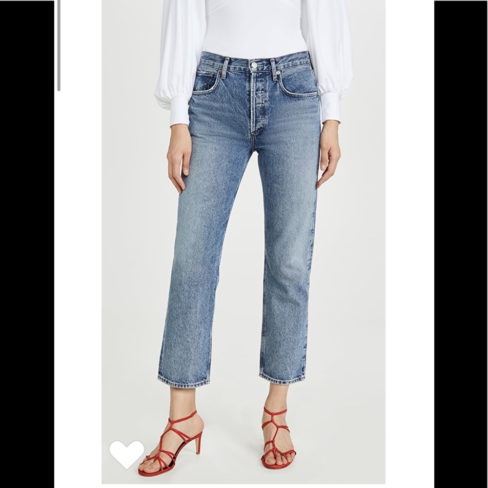 AGOLDE Ripley mid rise straight jeans in Forfeit